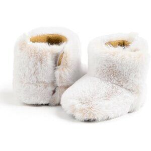 🆕 Meckior Mid Calf Warm Boots Women Cream Fleece Anti-Slip Soft Sole Crib Shoes